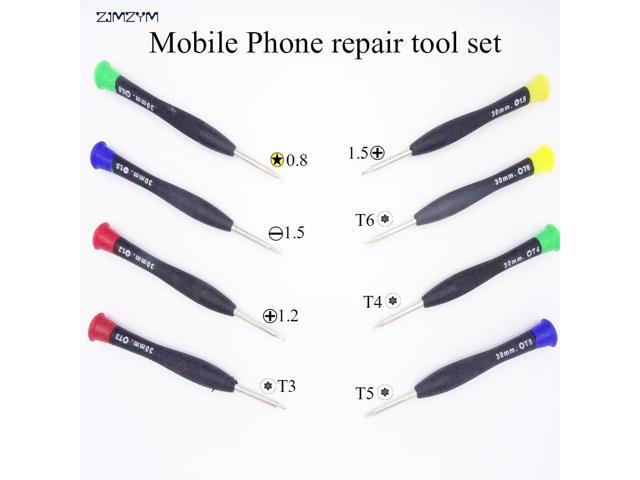 8pcs/set multifunction screwdriver set 08MM/12MM/15MM/T3/T4/T5/T6 Disassemble tool for iphone or electronic product