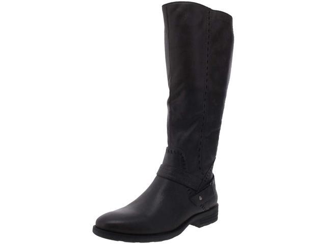 BareTraps Womens Abram Laser Cut Mixed Media Riding Boots