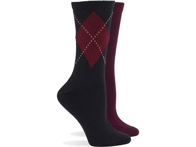 HUE womens Boot Sock 2 Pair Pack One Size