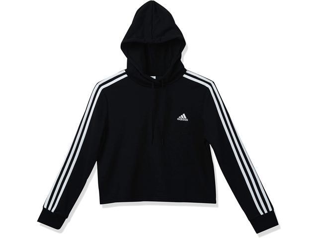 adidas Women's Essentials 3-Stripes French Terry Cropped Hoodie X-Large