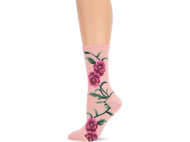 Hot Sox womens Novelty Floral Casual Crew Socks Shoe Size: 4-10