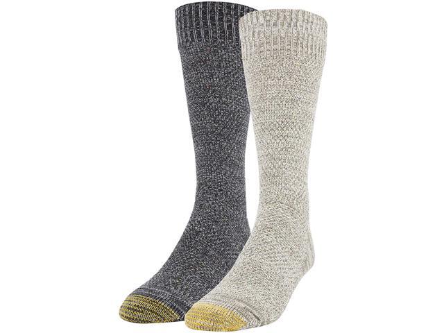 Gold Toe Men's Lodge Sustainable Crew Socks 2 Pairs Shoe Size: 6-12