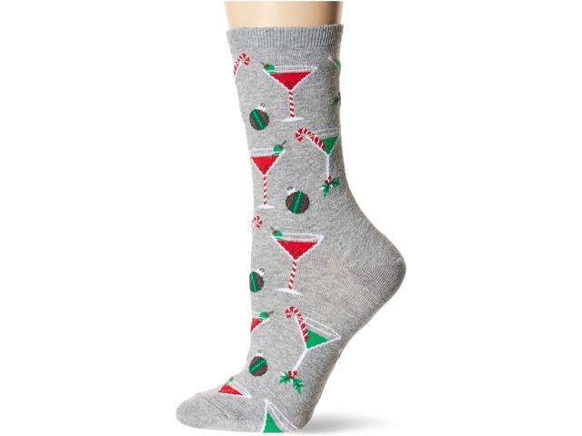 Hot Sox womens Holiday Fun Novelty Crew Socks Shoe Size: 4-10