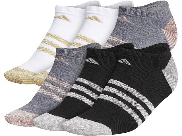 adidas womens Superlite No Show Socks (6-pair) Medium