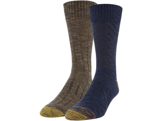 Gold Toe mens Fall Novelty Dress Crew Socks 2 Pairs Shoe Size: 6-12