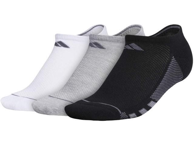 adidas Women's Superlite Stripe No Show Socks (3-Pair) Medium