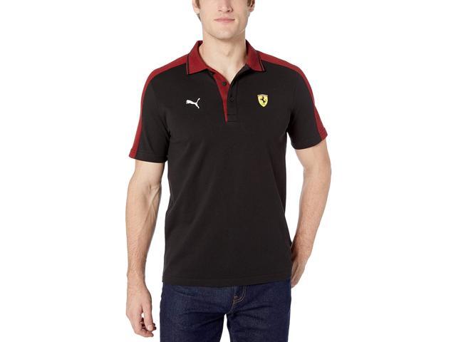 PUMA Men's Scuderia Ferrari Shoulder Stripe Logo Polo Medium