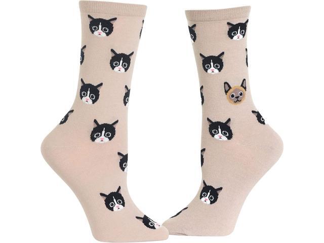 Hot Sox womens Cat Lover Novelty Casual Crew Socks Shoe Size: 4-10