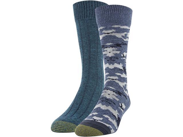 Gold Toe Men's Lodge Sustainable Crew Socks 2 Pairs Shoe Size: 6-12