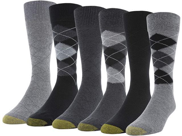 Gold Toe mens Campbell Crew Socks 6 Pairs Shoe Size: 6-12