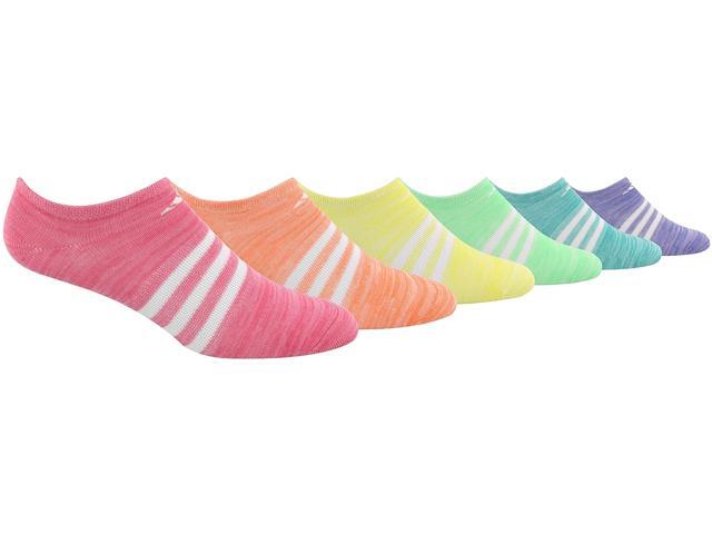 adidas Kids' - Girls Superlite No Show Socks (6-Pair) Medium
