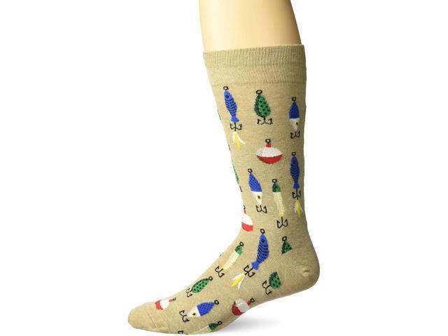 Hot Sox Men's Fashion Pattern Slack Crew Socks Shoe Size: 6-12