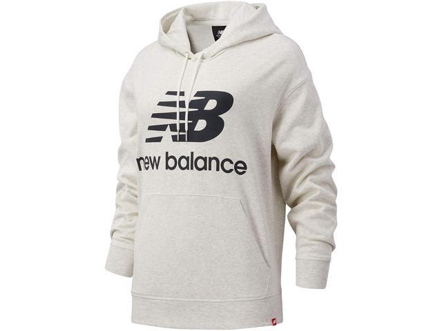 New Balance Women's Essentials Stacked Logo Oversized Pullover Hoodie Medium