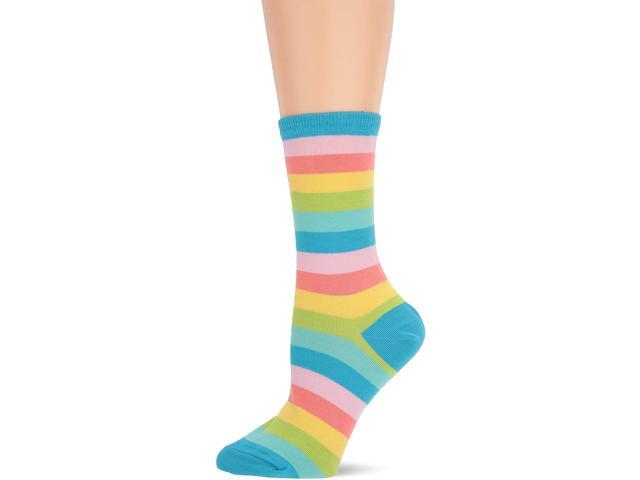 Hot Sox Women's Novelty Geometric Pattern Crew Shoe Size: 4-10