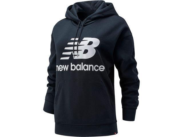 New Balance Women's Essentials Stacked Logo Oversized Pullover Hoodie Small