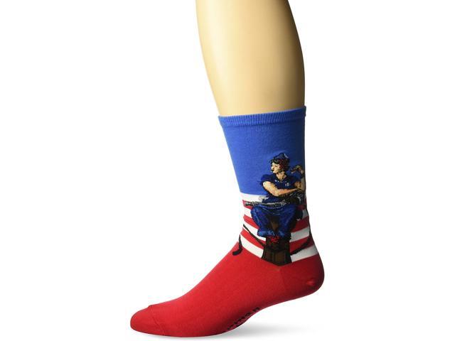 Hot Sox Women's Norman Rockwell Collection Crew Socks Shoe Size: 4-10