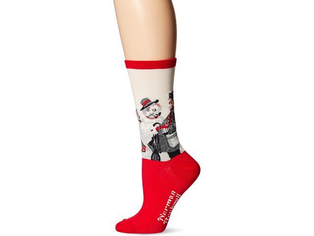 Hot Sox Women's Norman Rockwell Collection Crew Socks Shoe Size: 4-10