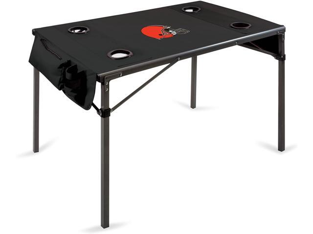 PICNIC TIME NFL Portable Soft Top Travel Table Black Oblong