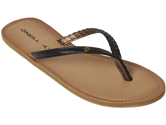 O'NEILL Faux Leather Flip Flop Slide Sandal 10