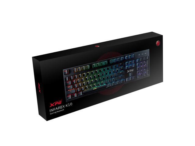 XPG INFAREX K10 RGB Gaming Keyboard: Wired USB Mem-chanical with Nine Lighting Effects