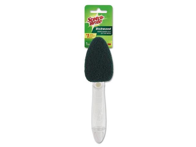Heavy-Duty Soap-Dispensing Dishwand 2 1/2' x 9 1/2' Yellow/Green 4/Carton