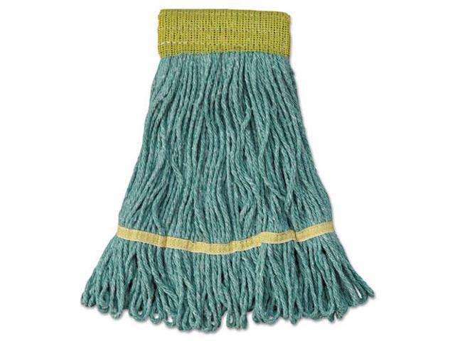 Super Loop Wet Mop Head Cotton/Synthetic Fiber Small Green 12/Carton