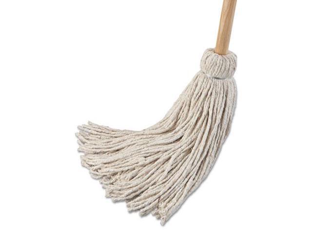 Deck Mop; 54' Wooden Handle 24oz Cotton Fiber Head 6/Pack