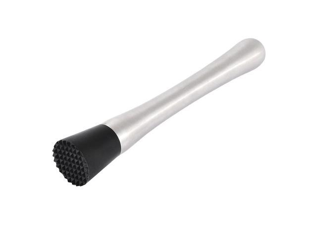 Unique Bargains Bar Drink Cocktail Mojito Grooved Plastic Head Stainless Steel Muddler Mixer