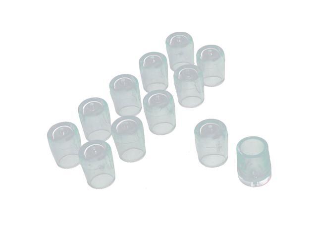 Unique Bargains 12 Pcs Antislip Resin Round 127mm Chair Foot Cover Table Furniture Leg Protector Clear