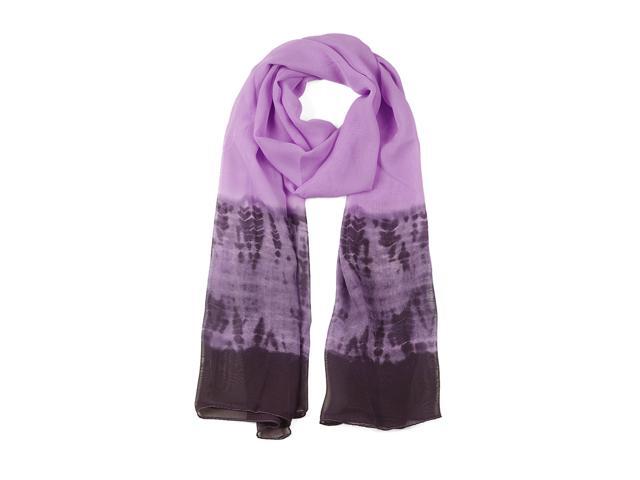 Long Chiffon Lightweight Scarf Gradient Color Scarf Spring Summer For Women Purple
