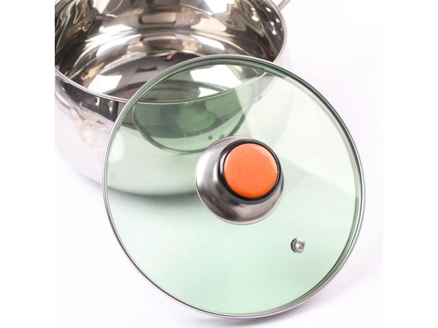 4pcs Lid Knobs Pan Pots Cover Lids Replacement Plastic Knob Handle Heat Resistance for Kitchen Cookware Cover Orange