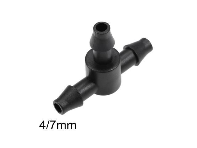 Barb Drip Tee Pipe Connector 4/7mm Hose Fitting 3 Way for Garden Agricultural Irrigation System Plastic 50pcs