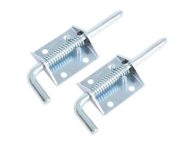 Auto Car Lock Barrel Bolt Spring Latch Loaded Pin Galvanized 531 Inches Long Silver Tone 2pcs