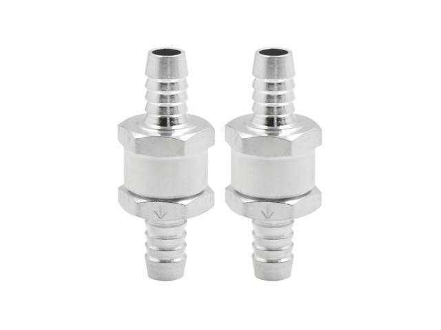 10mm 3/8' Fuel Non Return One Way Check Valve Petrol Diesel Aluminium Alloy - Overall Length 60mm 2pcs