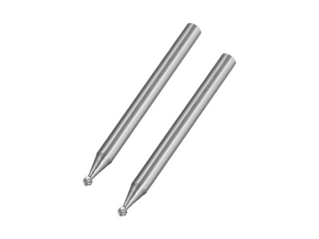 Tungsten Carbide Rotary Files 1/8' Shank Single Cut Ball Shape Rotary Burrs Tool 2mm Dia for Die Grinder Drill Bit Alloy Steel Hard Metal Carving