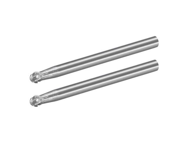 Tungsten Carbide Rotary Files 1/8' Shank Double Cut Ball Shape Rotary Burrs Tool 3mm Dia for Die Grinder Drill Bit Wood Soft Metal Carving