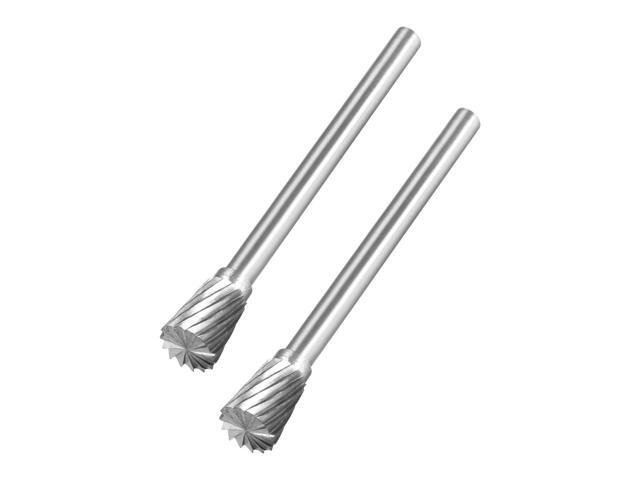 Tungsten Carbide Rotary Files 1/8' Shank Single Cut Inverted Cone Shape Rotary Burrs Tool 6mm Dia for Die Grinder Drill Alloy Steel Hard Metal