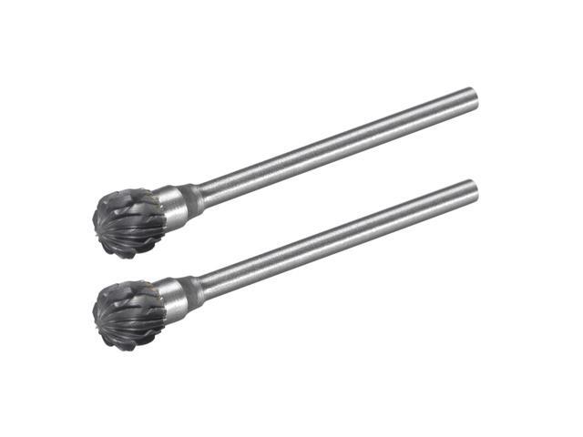 Tungsten Carbide Rotary Files 3/32' Shank Double Cut Ball Shape Rotary Burrs Tool 6mm Dia for Die Grinder Drill Bit Wood Soft Metal Carving