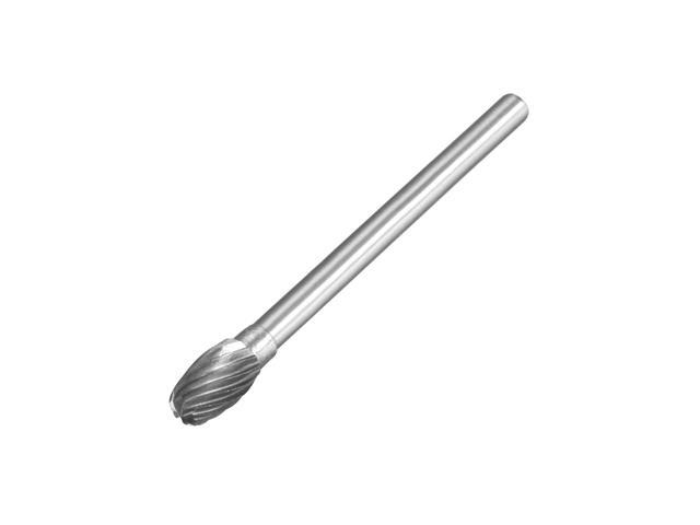 Tungsten Carbide Rotary Files 1/8' Shank Single Cut Oval Shape Rotary Burrs Tool 5mm Dia for Die Grinder Drill Bit Alloy Steel Hard Metal Carving