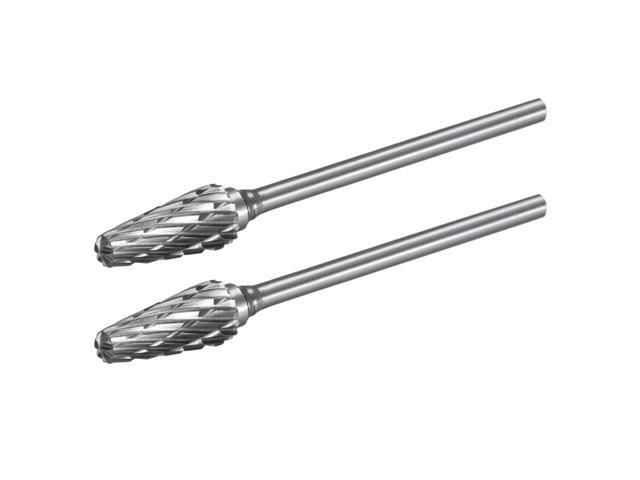 Tungsten Carbide Rotary Files 3/32' Shank Double Cut Taper Shape Rotary Burrs Tool 6mm Dia for Die Grinder Drill Bit Wood Soft Metal Carving
