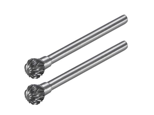 Tungsten Carbide Rotary Files 1/8' Shank Double Cut Ball Shape Rotary Burrs Tool 6mm Dia for Die Grinder Drill Bit Wood Soft Metal Carving