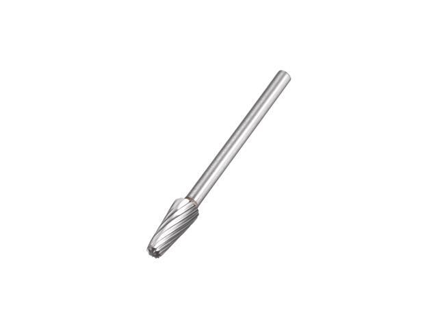 Tungsten Carbide Rotary Files 1/8' Shank Single Cut Taper Shape Rotary Burrs Tool 5mm Dia for Die Grinder Drill Bit Alloy Steel Hard Metal