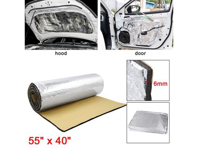 236mil/6mm 15sqft Car Auto Hood Floor Tailgate Fender Heat Sound Deadener Underlay Underfelt Liner Mat Pad 55'x40'