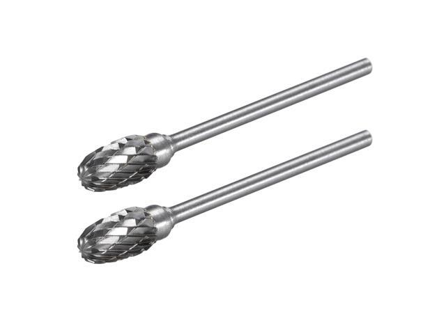 Tungsten Carbide Rotary Files 3/32' Shank Double Cut Oval Shape Rotary Burrs Tool 6mm Dia for Die Grinder Drill Bit Wood Soft Metal Carving