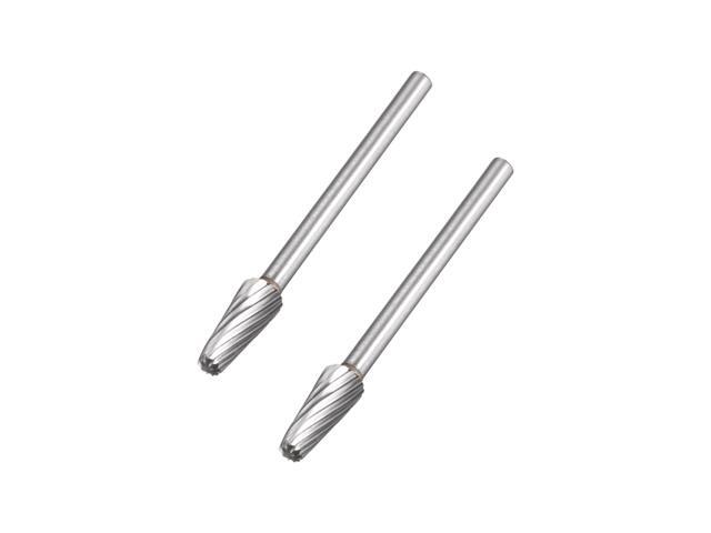 Tungsten Carbide Rotary Files 1/8' Shank Single Cut Taper Shape Rotary Burrs Tool 5mm Dia for Die Grinder Drill Bit Alloy Steel Hard Metal