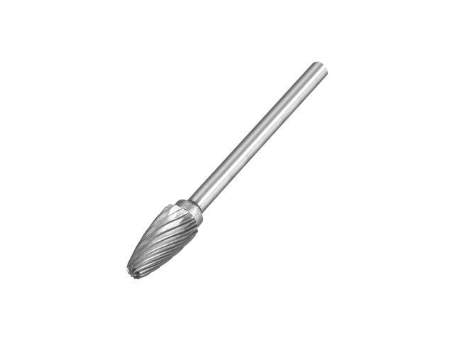 Tungsten Carbide Rotary Files 1/8' Shank Single Cut Taper Shape Rotary Burrs Tool 6mm Dia for Die Grinder Drill Bit Alloy Steel Hard Metal