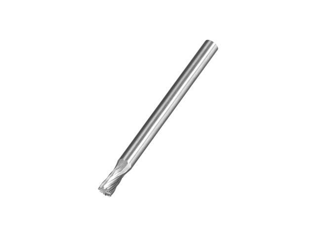 Tungsten Carbide Rotary Files 1/8' Shank Single Cut Top Toothed Cylinder Shape Rotary Burrs Tool 3mm Dia for Die Grinder Alloy Steel Hard Metal