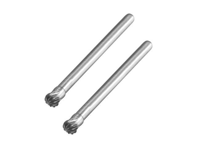 Tungsten Carbide Rotary Files 1/8' Shank Single Cut Ball Shape Rotary Burrs Tool 4mm Dia for Die Grinder Drill Bit Alloy Steel Hard Metal Carving