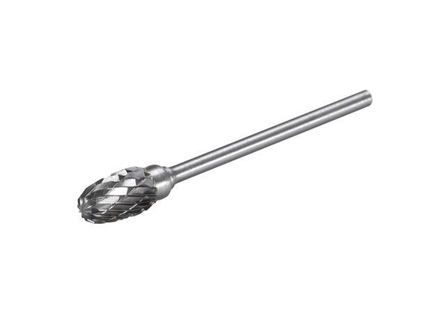 Tungsten Carbide Rotary Files 3/32' Shank Double Cut Oval Shape Rotary Burrs Tool 6mm Dia for Die Grinder Drill Bit Wood Soft Metal Carving