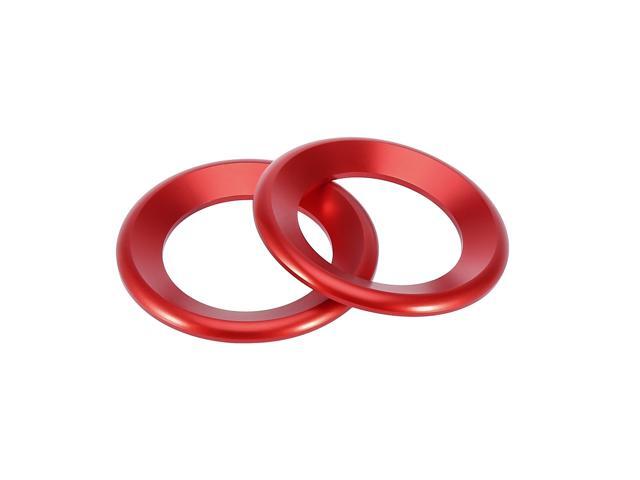2pcs Car Loudspeaker Circle Trim Audio Speaker Decorative Ring Red for Honda Civic 10th Generation 2016-2020